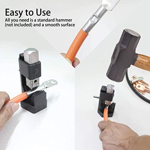 Hammer Crimping Tlier, Kabel Crimping Tliers Lug Crimping Tangs 8 tot 4/0 Gauge Iron Steel Electroplating voor Battery Lassen Kabels 5