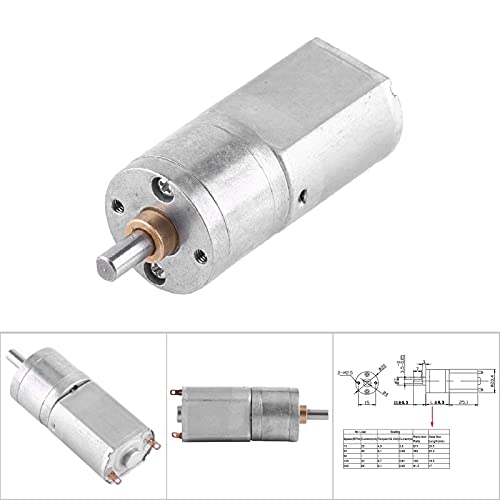 DC12V Motor High Torque elektrische versnelling Reduction Motor 15~200RPM Buitendiameter 20MM(12V 200RPM) 5