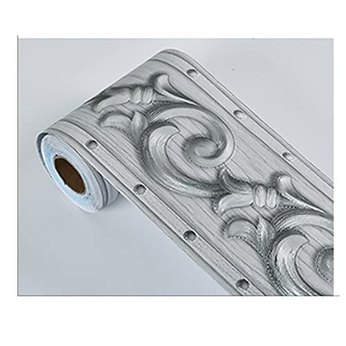 Silver Wallpaper Border Zelfklevende Plafondrand Keuken Gegraveerd Taist Stickers Badkamer Border Tegels Decals Border Roll PVC