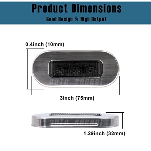 Sea 4PCS Hunting Lights Bootverlichting Boot Accessoires Waterproof Fence Cabine Lighting for Fishing Pontoon Boat Sailboat Kayak Hunting Bass Boat Ship -White 3