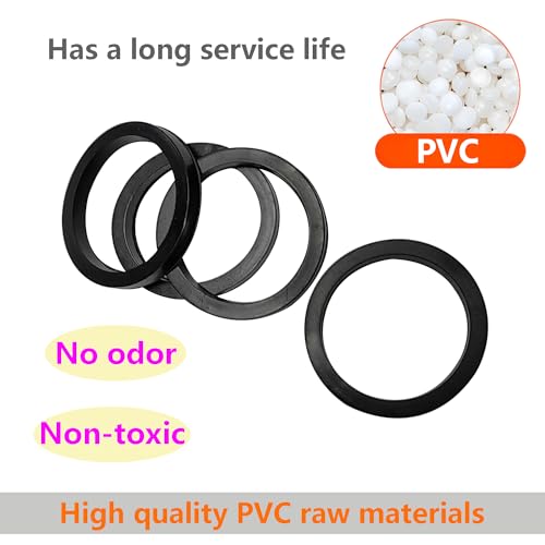 Verpakking van 4 zegels, rubberen ringen voor overloopslangen en overloopslangen (ASIN B07CXL7HDN, B09YHLCSVS), OD 38mm, ID 30mm 5