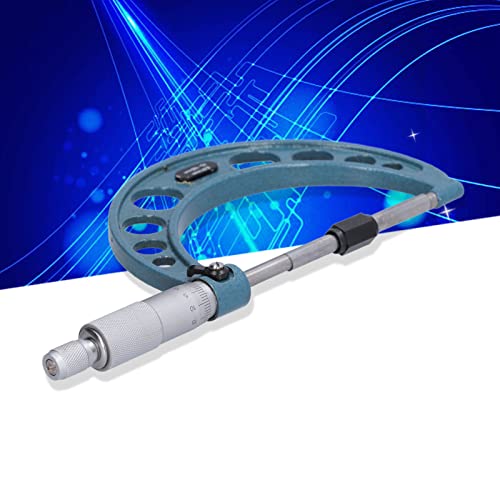 Buitenmicrometer, Dikte Schroefmeter roestvrij staal, hoge nauwkeurigheid, dikte meetinstrument met sleutel 0,01 Mm (75-100mm)