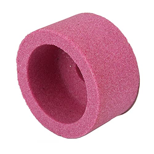 Slijpwiel, twee soorten korundslijpschijven, tweetonige keramische korundbeker, 75 x 40 x 20 mm, grit 46/120, platte slijpschijven (chroomkorund 120# (rood)) 4