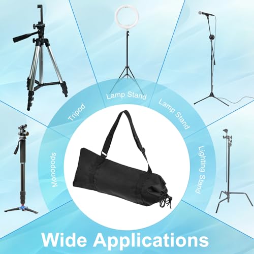 Tripod Carry Bag, Nylon gewatteerde Tripod tas met handgrepen voor Light Stand Tripod Fotografie Accessoires, Zwart 5