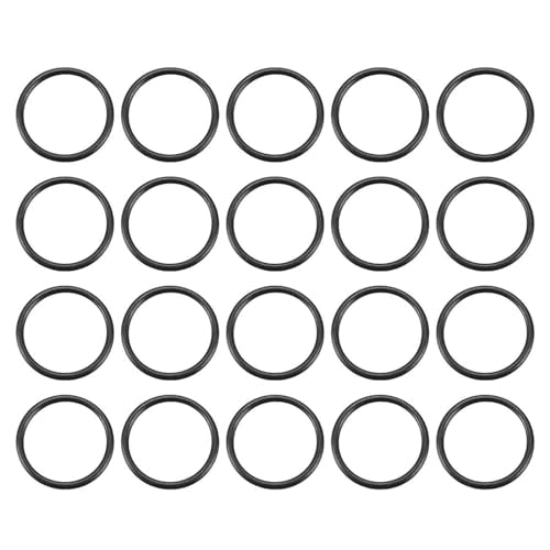 20 st. Nitril Rubber O-ringen, 28mm Buitendiameter × 26mm Binnendiameter × 1mm Dikte, Afdichtingsring set voor slangen, bevestigingen, auto en sanitaire - Metrisch verzegelingssysteem