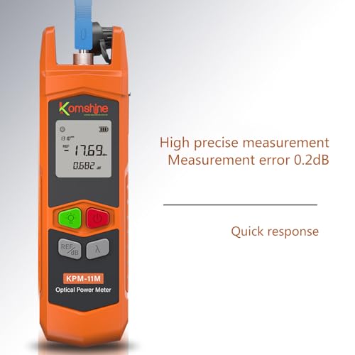 Fiber Optical Power Meter Visual Fault Locator met 7 Wavelengths, Mini Back Clip Design High Precise Fiber Optical Power Tester met LED (KPM-11M-CG) 4