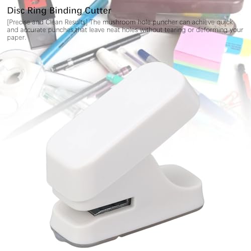 Mushroom Hole Punch Portable en lichtgewicht T Type Papier Puncher voor Scrapbooking Nauwkeurige en schone resultaten Multi Purpose Disc Ring Bindende Cutter 3