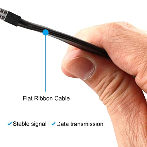 2 Pack Small Mini USB 3.0 19 Pin 20 Pin Extension Head Adapter Kabel, Moederbord USB3.0 Verlengkabel voor Moederbord 15cm 5.9" 5