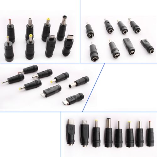 USB naar DC 5V Plug, 8-in-1 USB A naar Hollow Plug, DC Adapter Kabel voor Routers, Mini Fans, Speakers en andere 5V-apparaten (1m, zwart) 3