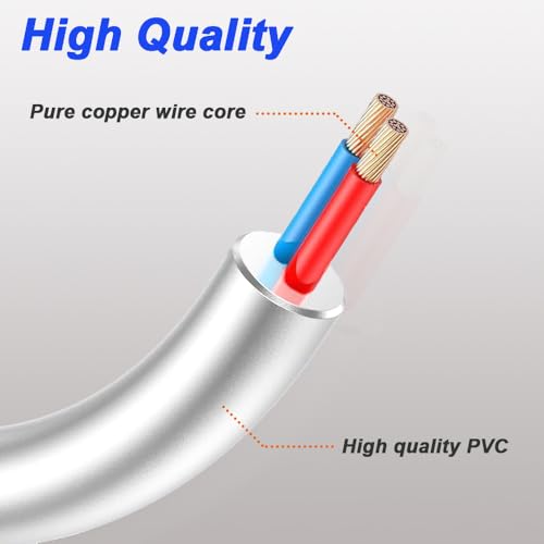 DC USB Magnetic Charging Kabel Vervanging DC Magnetic Charging Kabel voor Massager Wall Charger (Wit, 30cm) 3