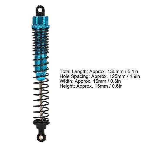 RC Shock Absorbers Damper, Blauw 130mm CNC die Shock Absorbers Damper machinaal bewerken Compatibel met SXC10 D90 1/10 RC Auto