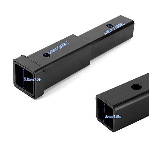 Tow Bar Extender, Tow Bar Extension, Square Tube Steel 5000lbs Trailer Piles voor klasse 3/4 2in Ontvanger sleepbalk Mounted Bike Rack