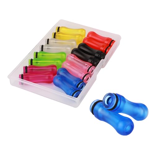 510 Plastic druppeltips, 16 stuks 510 mondstukken 28mm lengte (mix van 8 kleuren)