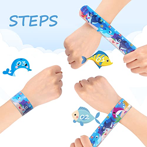 Klik op armbanden voor kinderen, kleurrijke dier / ruimte / Dinasaurus / eenhoorn / zeemeermin, vouwen armbanden, kinderen verjaardag gunsten favors Perfect voor kinderen jongens meisjes 23 * 5,5 * 2,5, PVC, Siliconen PVC 4