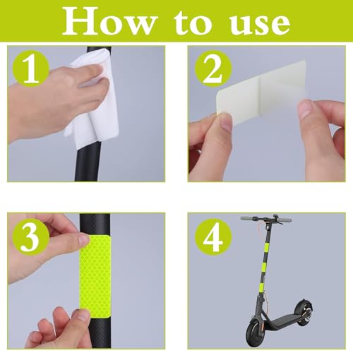 Pak met 30 Reflectorstickers, Zelf-Adhesive Reflector Stickers, 3 x 8 cm, Veiligheids Reflector Band, Reflector Stickers, Zelf-Adhesive Reflector Stickers, voor Motorfiets, Auto, Fiets 4