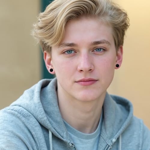 10 paar zwarte oorknopjes voor mannen vrouwen, nep gauge oorbellen faux meters zwarte ronde dot oorstekers set 3-14m m 4