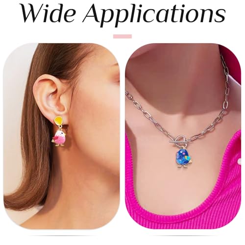 32 st. Chick Emaill Bedels voor sieraden het maken van kip kleurrijke bengel bedeltjes Legering Paas hangers Bulk voor ketting DIY armband oorbellen ambachtelijke accessoire, metaal metaal, metalen email, Nee 3