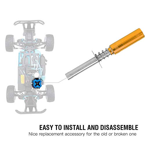 RC Voorverwarming Vonkplug Aluminium Motorlichter Voorverwarming Vonkplug Compatibel met HSP 1/10 RC Car Part (Goud) 4