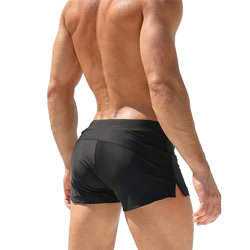 Zwembroek voor mannen, korte zwembroek, trainingsbroek voor mannen, sportshorts, strandzwembad Trunks Quick droog, Verstelbaar met tekenreeks 4