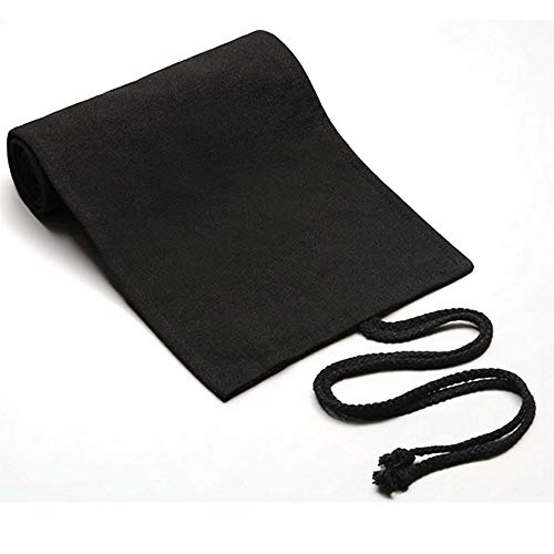 Kunstenaar Potloodhouder Roll, Canvas Pencil Case, 48 Holes Gekleurde Potlood Rolhouder Opslagzak voor Kunstenaar, School, Kantoor, Zwart 3