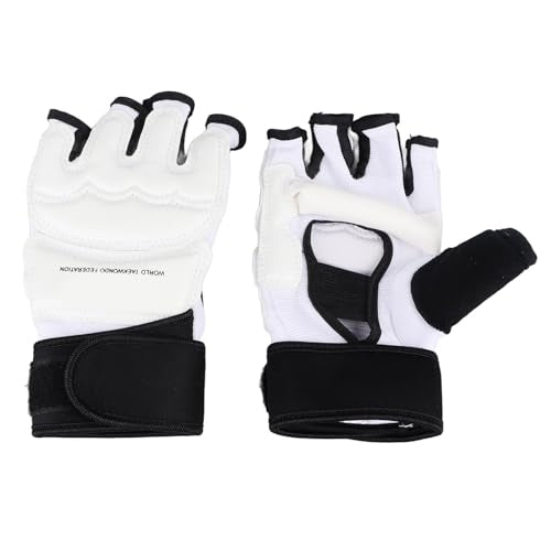 Halfvinger bokshandschoenen, Taekwondo bokshandschoenen, MMA handschoenen, sparringshandschoenen, verstelbaar, comfortabel voor kickboxen, vechten, bokszaktraining (M)