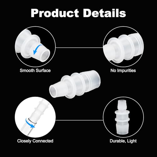 3/4" x 1/2" kunststof slang Barb Fitting, 2Pcs Thru-Bulk Pipe Connectors Barbed Wire Splicer Mender Joint Adapter Unie voor Aquarium Brandstof Gas Liquid Air 3