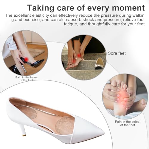 3/4 Schoeninlegzolen, 4 paar Siliconen inzolen, Duidelijke Onzichtbare Voorvoetkussens, Vrouwen Siliconen inzolen voor hoge hakken, Sandalen 4