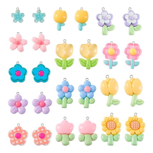 Mooie bloemen/Cat/Gamepads Hars Dangle Charms Honey Bee Charms voor DIY Sieraden maken