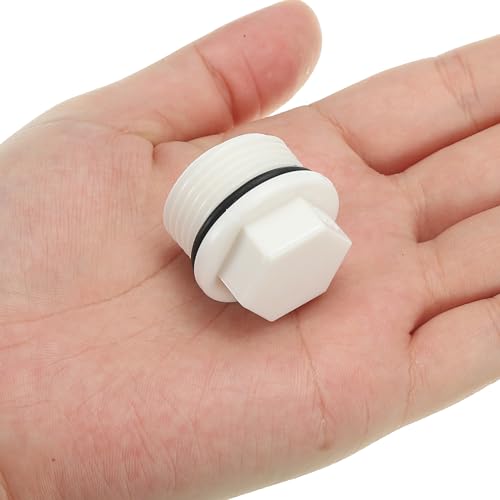 G3/4" Exterieur Hex Man Thread PPR Pipe Fitting End Cap Connector Plug, 5Pcs Tuin Irrigatie Water Tubing Stopper voor het voorkomen van lekkage, wit 4