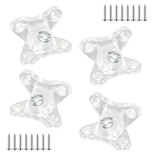 Verpakking van 4 verwijderbare hoekhouders, Meubilair Montage Hackets, Butterfly Corner Connector, Montage Hackets met Schroeven voor schuren, Kasten