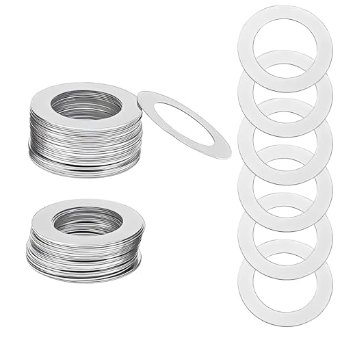 50 stuks platte ringen, M10 x 20 x 0,5 mm ronde ringen, 304 roestvrij staal platte ringen, voor schroeven en noten