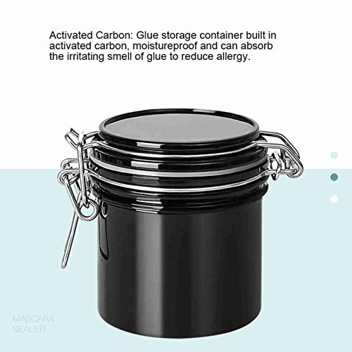 Lijmhouder met 3 compartimenten voor vocht om uitdroging te voorkomen, verzegeld, lekdicht, wimper, stickers, organizer voor de tank voor het versieren van wimpers