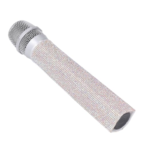 Shiny Microfoon Decoratieve Case, Glitter Crystal Microfoon Case, Glitter Draadloze Microfoon Case, Sparkling Bling Rhinestones Microfoon handvat beschermhoes voor (Multicolor)