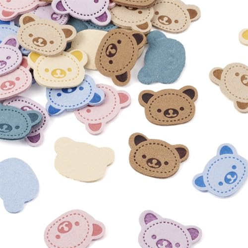 56 st. Beer Vorm Handgemaakte label Tags Microfiber Label Leder Gegraveerd Tags voor DIY Naaien Jeans Tassen Schoenen Hoed Accessoires 5