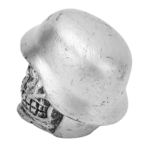 4Pcs/Set Valve Caps, Schedel type Valve Caps met Rubber Ring Universeel voor auto's Fietsen SUV's Vrachtwagens Fietsmotor (ABS + Koper)(Zilver) 4