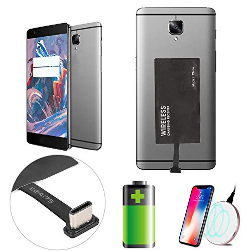 Qi Adapter USB C Outkitl Oplaadontvanger type C USB C Qi Draadloze Oplaadontvanger Inductie Oplader voor Smartphone met Type C Interface
