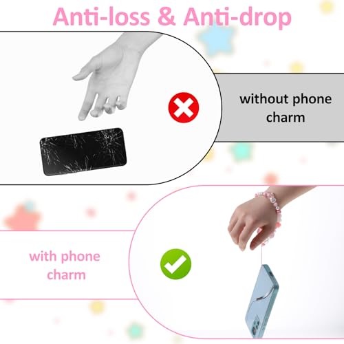 Mobiele telefoon hanger, telefoon charme mobiele telefoon hanger mobiele telefoon ketting kralen telefoon ketting pols lanyard korte telefoon charme Kawaï telefoon koord armband kort voor 4