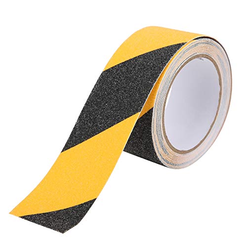 Tape, Black Yellow High Glans Reflective Tape, Grate Black and Yellow Reflective Film, Warning Tape for Road Traffic, 50Mm X 5M, Transparante Tape