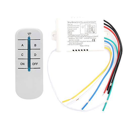 Muur afstandsbediening Switch 4 Manieren AAN/UIT 220V Digitale draadloze wandlichtontvanger Transmitter afstandsbediening switch Afneembare compact receiver Kit