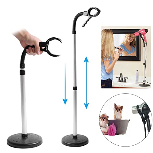 Haardroger houder, verstelbare statief roestvrij stalen haardroger en styling standaard voor handen-vrij blaasdrogen vloer of tafel gebruik 3