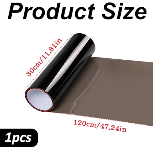 120 x 30 cm koplampfilm, getinte film voor auto, zwart, autofilm, zelfklevende koplampen, achterlichten, vinylfilm, transparante getinte film voor auto, achterlichten, mistlichten