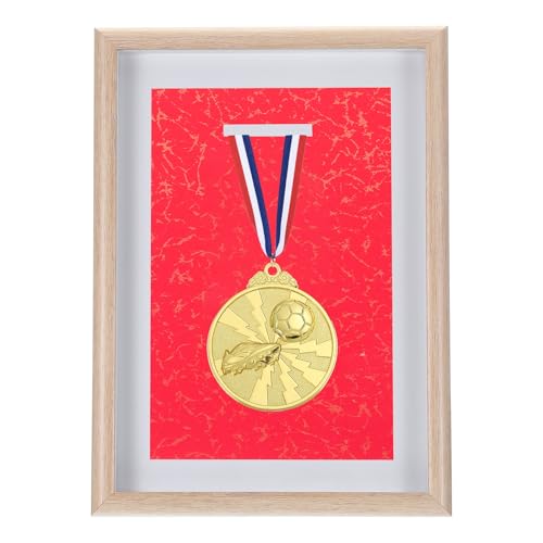 Medaille Display Gevallen Enkele medailleweergave Shade Box Medal Display Frame Houten Display Stand voor Marathon Runners Zwemmen Voetbal Sport
