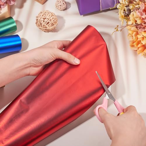 3M Metallic inpakpapier tissuepapier, mat cadeaupapier voor feest, bruiloft, verjaardag, afstuderen, cadeau, verpakking, inrichting, rood 5