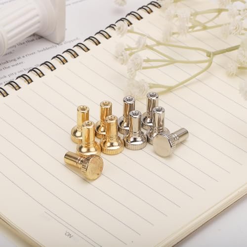 10Pcs Lampenschakelaar Knob, zilveren en gouden metalen vervanging voor aan/uit schakelaar voor lampen passend knop voor vloerlampen Tafellampen 3