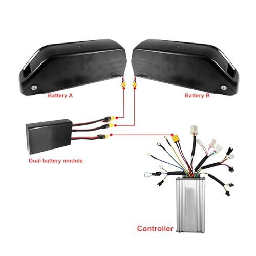 Verbeterde Power Dual Battery Pack Switch Balancer, XT60 Interface Dual Battery Discharge Converter DC20-80V voor 250-3000W Motor 4