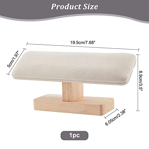 Houten Watch Display Stand, T-Bar armband houder Faux Suede sieraden Organisator houder verwijderbare Bangle Hangers Enkelband Tower Rack voor thuisgebruik, Retail Weergave verkoop, Gainsboro