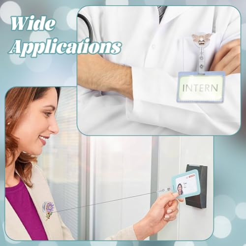 6 Stks 6 Stijlen Vlinder Intrekbare Badge Reels, Legering Strass Swivel Clip Badge Reel Vlinder ID Kaarthouders voor Leer Verpleegkundig Arts Werknemer Kantoor 5