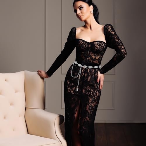 Metalen Concho Banden voor vrouwen Western Silver verstelbare Boho Cowgirl Belt, Turquoise Waist, Hollow Out Daisy Chain, Dames Cowboy Belt, Land voor Jeans of Jurken, Zilver, One Size 5