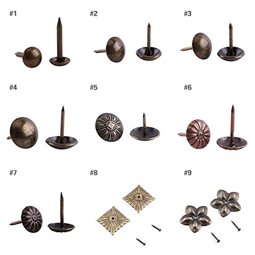 100 stuks Antiek Stoffering Nagels punten Push Pin Push Pin voor gestoffeerde meubels, Cork Board of DIY projecten 4