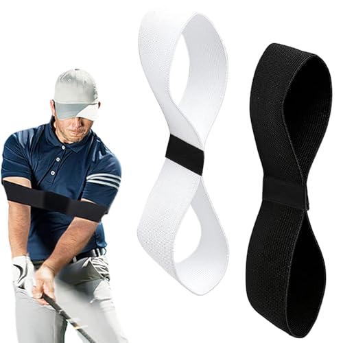 2 stuks Golf band, Golf Training Tool Arm Tape, Swing Training Hulp Connecting Bands Hand Swing Elastische Band voor mannen, vrouwen en kinderen houding en uitlijning